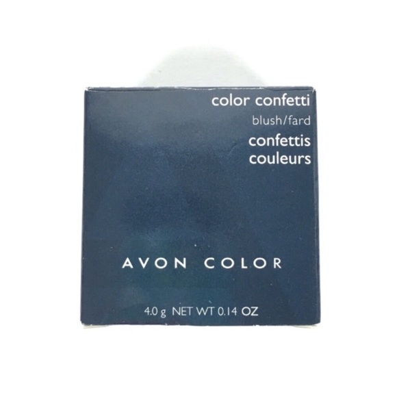 AVON Color Confetti Blush Peach Flecks Shimmer Powder - Picture 4 of 7